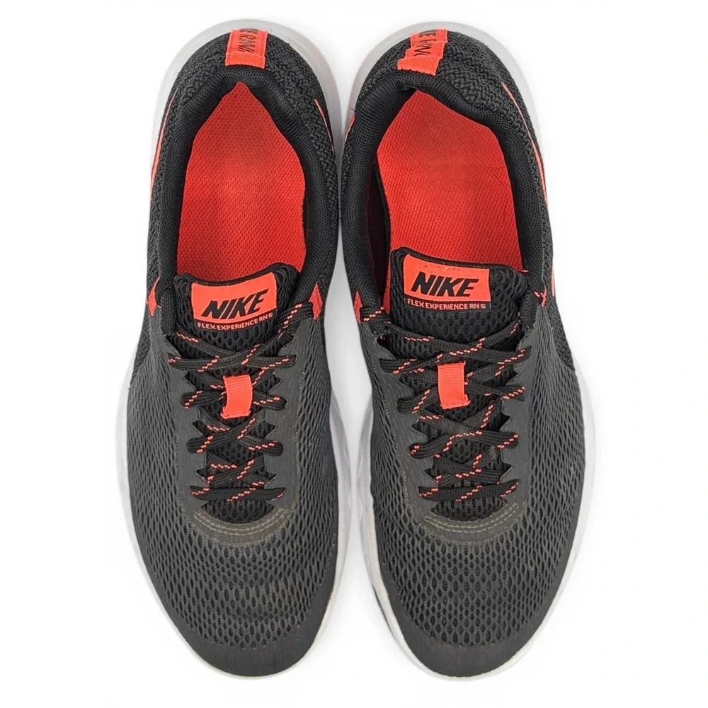 Nike Flex Experience RN 5 Mens 8.5 Black Orange‎ Training Running Shoes Athletic